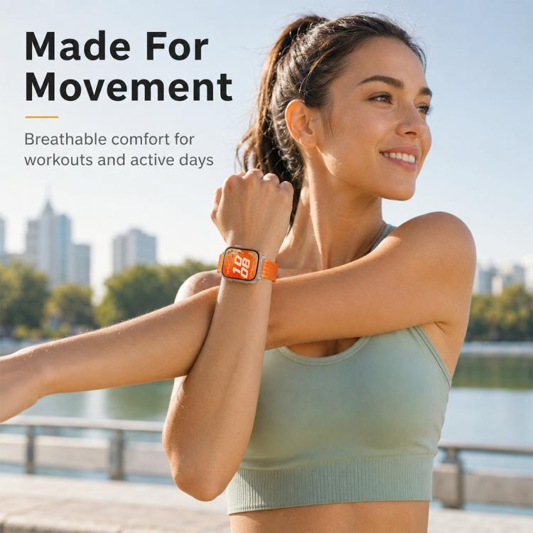 Cinturino per orologio xDfind in nylon traspirante a due sezioni con chiusura a strappo., For Huawei Watch Fit 5 / Fit 5 Pro / Fit 4