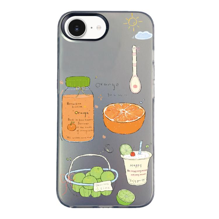 Custodia per telefono ibrida in PC e TPU con motivo argentato colorato, For iPhone 17e / 16e, For iPhone 17 Pro Max