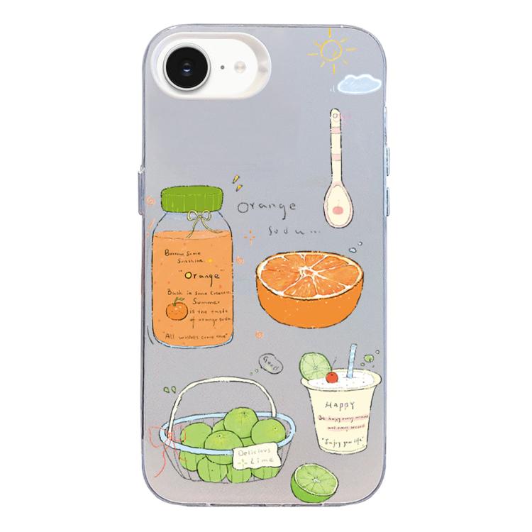Custodia per telefono ibrida in PC e TPU con motivo argentato colorato, For iPhone 17e / 16e, For iPhone 17 Pro Max