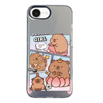 Custodia per telefono ibrida in PC e TPU con motivo argentato colorato, For iPhone 17e / 16e, For iPhone 17 Pro Max
