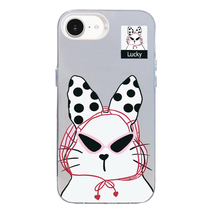 Custodia per telefono ibrida in PC e TPU con motivo argentato colorato, For iPhone 17e / 16e, For iPhone 17 Pro Max