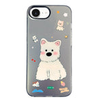 Custodia per telefono ibrida in PC e TPU con motivo argentato colorato, For iPhone 17e / 16e, For iPhone 17 Pro Max