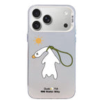 Custodia per telefono ibrida in PC e TPU con motivo argentato colorato, For iPhone 17e / 16e, For iPhone 17 Pro Max