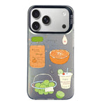 Custodia per telefono ibrida in PC e TPU con motivo argentato colorato, For iPhone 17e / 16e, For iPhone 17 Pro Max