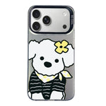 Custodia per telefono ibrida in PC e TPU con motivo argentato colorato, For iPhone 17e / 16e, For iPhone 17 Pro Max