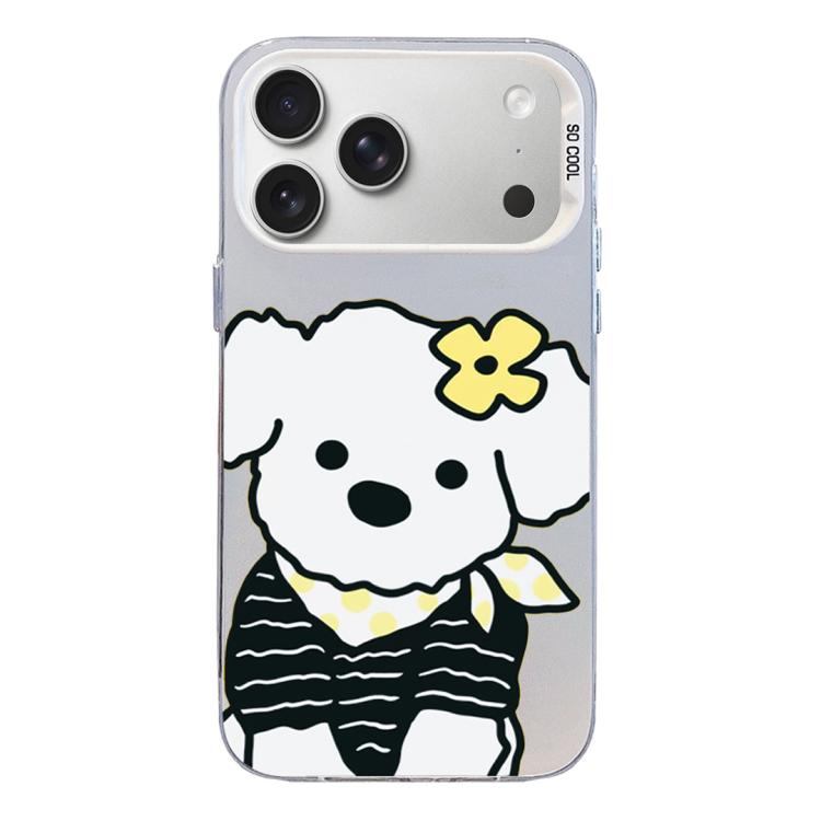 Custodia per telefono ibrida in PC e TPU con motivo argentato colorato, For iPhone 17e / 16e, For iPhone 17 Pro Max