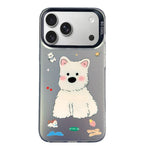 Custodia per telefono ibrida in PC e TPU con motivo argentato colorato, For iPhone 17e / 16e, For iPhone 17 Pro Max