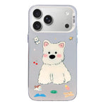 Custodia per telefono ibrida in PC e TPU con motivo argentato colorato, For iPhone 17e / 16e, For iPhone 17 Pro Max
