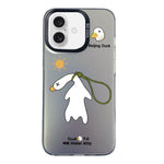 Custodia per telefono ibrida in PC e TPU con motivo argentato colorato, For iPhone 17 Pro, For iPhone 17