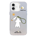 Custodia per telefono ibrida in PC e TPU con motivo argentato colorato, For iPhone 17 Pro, For iPhone 17