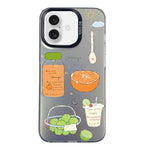 Custodia per telefono ibrida in PC e TPU con motivo argentato colorato, For iPhone 17 Pro, For iPhone 17