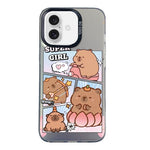 Custodia per telefono ibrida in PC e TPU con motivo argentato colorato, For iPhone 17 Pro, For iPhone 17