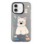 Custodia per telefono ibrida in PC e TPU con motivo argentato colorato, For iPhone 17 Pro, For iPhone 17