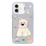 Custodia per telefono ibrida in PC e TPU con motivo argentato colorato, For iPhone 17 Pro, For iPhone 17