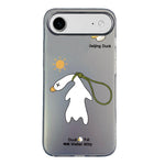 Custodia per telefono ibrida in PC e TPU con motivo argentato colorato, For iPhone Air, For iPhone 16 Pro Max