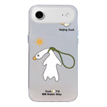 Custodia per telefono ibrida in PC e TPU con motivo argentato colorato, For iPhone Air, For iPhone 16 Pro Max