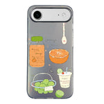 Custodia per telefono ibrida in PC e TPU con motivo argentato colorato, For iPhone Air, For iPhone 16 Pro Max