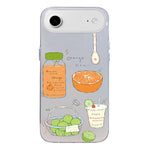 Custodia per telefono ibrida in PC e TPU con motivo argentato colorato, For iPhone Air, For iPhone 16 Pro Max