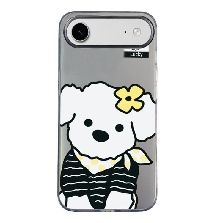 Custodia per telefono ibrida in PC e TPU con motivo argentato colorato, For iPhone Air, For iPhone 16 Pro Max
