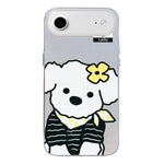 Custodia per telefono ibrida in PC e TPU con motivo argentato colorato, For iPhone Air, For iPhone 16 Pro Max