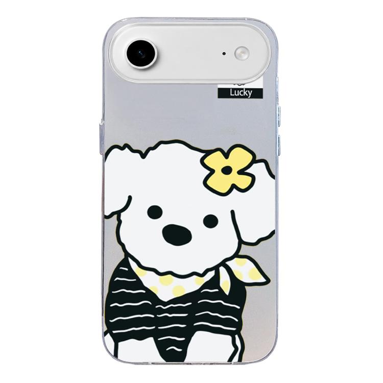 Custodia per telefono ibrida in PC e TPU con motivo argentato colorato, For iPhone Air, For iPhone 16 Pro Max