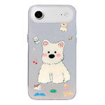 Custodia per telefono ibrida in PC e TPU con motivo argentato colorato, For iPhone Air, For iPhone 16 Pro Max