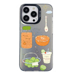 Custodia per telefono ibrida in PC e TPU con motivo argentato colorato, For iPhone Air, For iPhone 16 Pro Max