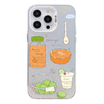Custodia per telefono ibrida in PC e TPU con motivo argentato colorato, For iPhone 16 Pro, For iPhone 16 Plus