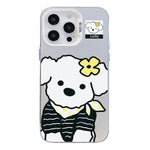 Custodia per telefono ibrida in PC e TPU con motivo argentato colorato, For iPhone 16 Pro, For iPhone 16 Plus