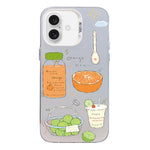 Custodia per telefono ibrida in PC e TPU con motivo argentato colorato, For iPhone 16, For iPhone 15 Pro Max