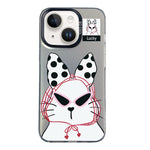 Custodia per telefono ibrida in PC e TPU con motivo argentato colorato, For iPhone 15 Pro, For iPhone 15 Plus
