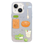 Custodia per telefono ibrida in PC e TPU con motivo argentato colorato, For iPhone 14, For iPhone 14 Pro