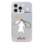 Custodia per telefono ibrida in PC e TPU con motivo argentato colorato, For iPhone 14, For iPhone 14 Pro