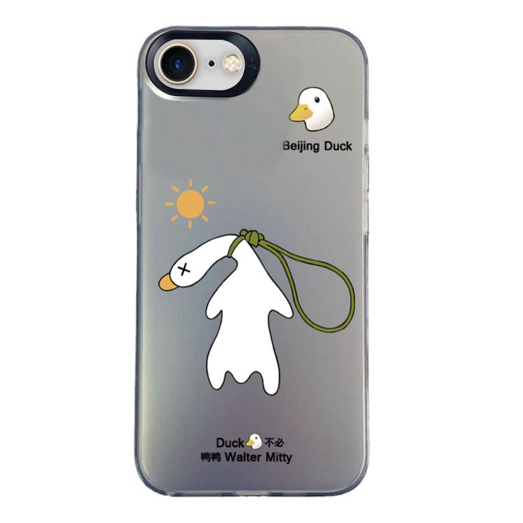 Custodia per telefono ibrida in PC e TPU con motivo argentato colorato, For iPhone 14 Pro Max, For iPhone SE 2022 / SE 2020 / 8 / 7