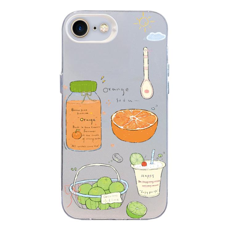 Custodia per telefono ibrida in PC e TPU con motivo argentato colorato, For iPhone 14 Pro Max, For iPhone SE 2022 / SE 2020 / 8 / 7