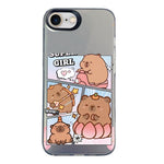 Custodia per telefono ibrida in PC e TPU con motivo argentato colorato, For iPhone 14 Pro Max, For iPhone SE 2022 / SE 2020 / 8 / 7