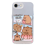 Custodia per telefono ibrida in PC e TPU con motivo argentato colorato, For iPhone 14 Pro Max, For iPhone SE 2022 / SE 2020 / 8 / 7