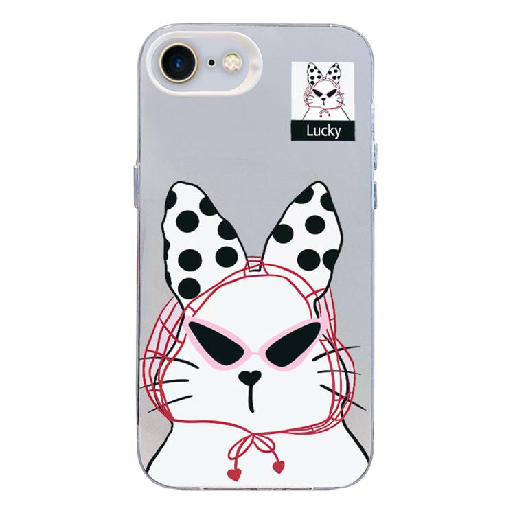 Custodia per telefono ibrida in PC e TPU con motivo argentato colorato, For iPhone 14 Pro Max, For iPhone SE 2022 / SE 2020 / 8 / 7