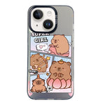 Custodia per telefono ibrida in PC e TPU con motivo argentato colorato, For iPhone 13, For iPhone 12 / 12 Pro