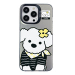 Custodia per telefono ibrida in PC e TPU con motivo argentato colorato, For iPhone 13, For iPhone 12 / 12 Pro