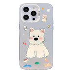 Custodia per telefono ibrida in PC e TPU con motivo argentato colorato, For iPhone 12 Pro Max, For iPhone 11 Pro Max