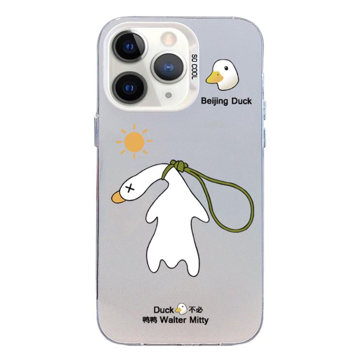 Custodia per telefono ibrida in PC e TPU con motivo argentato colorato, For iPhone 12 Pro Max, For iPhone 11 Pro Max