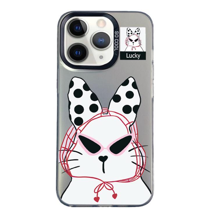 Custodia per telefono ibrida in PC e TPU con motivo argentato colorato, For iPhone 12 Pro Max, For iPhone 11 Pro Max