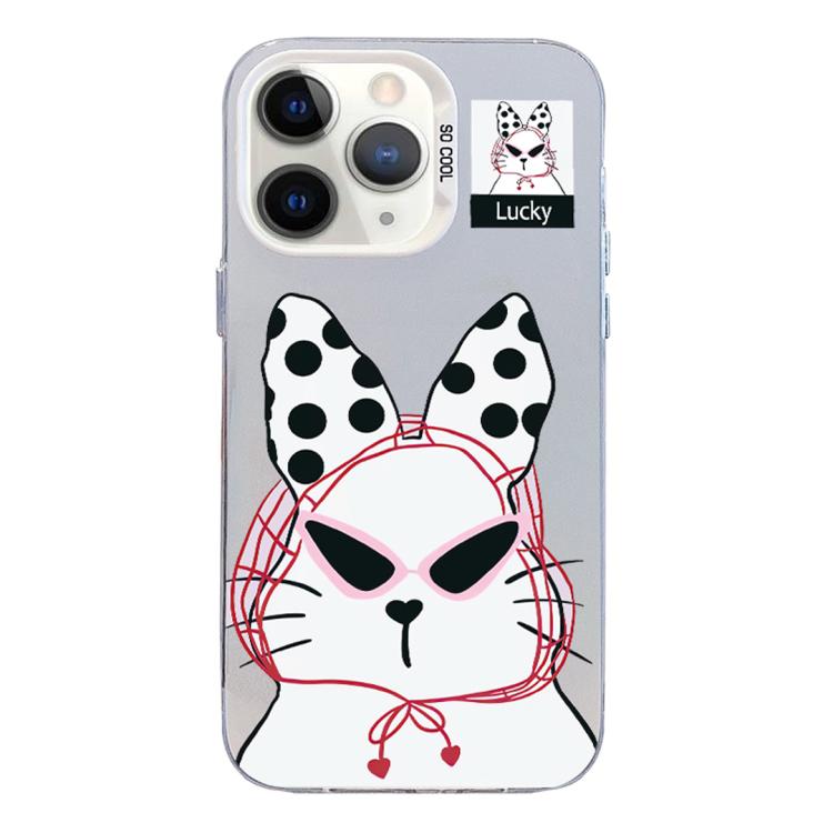 Custodia per telefono ibrida in PC e TPU con motivo argentato colorato, For iPhone 12 Pro Max, For iPhone 11 Pro Max