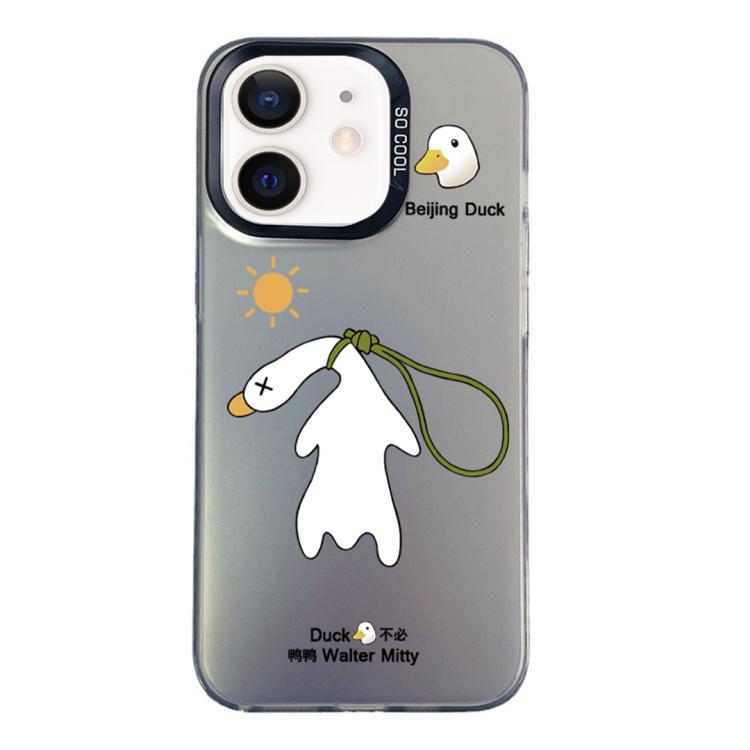Custodia per telefono ibrida in PC e TPU con motivo argentato colorato, For iPhone 11, For iPhone 11 Pro