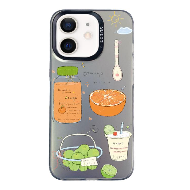 Custodia per telefono ibrida in PC e TPU con motivo argentato colorato, For iPhone 11, For iPhone 11 Pro