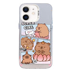 Custodia per telefono ibrida in PC e TPU con motivo argentato colorato, For iPhone 11, For iPhone 11 Pro