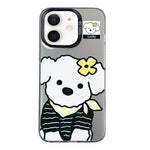 Custodia per telefono ibrida in PC e TPU con motivo argentato colorato, For iPhone 11, For iPhone 11 Pro