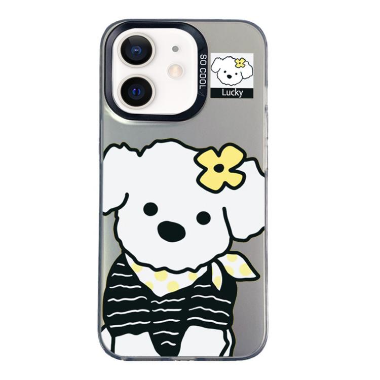 Custodia per telefono ibrida in PC e TPU con motivo argentato colorato, For iPhone 11, For iPhone 11 Pro