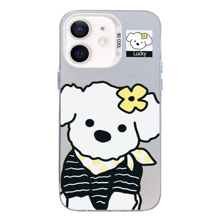 Custodia per telefono ibrida in PC e TPU con motivo argentato colorato, For iPhone 11, For iPhone 11 Pro